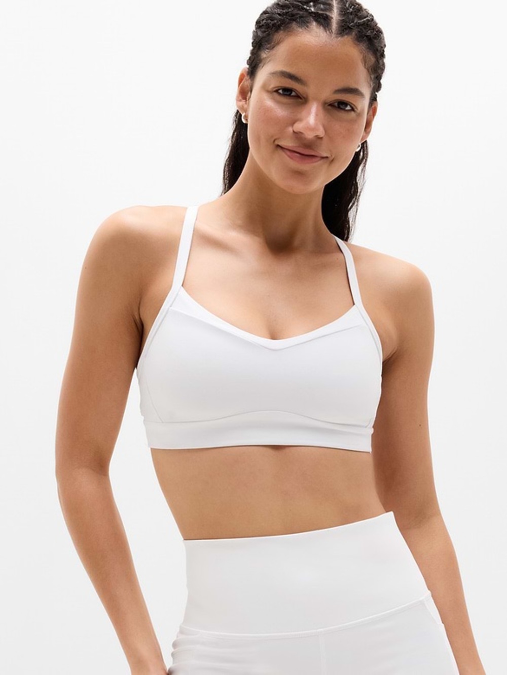 Athleta | Bright White Vital Sports Bra A-C | Size Large